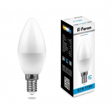 Лампа светодиодная Feron LB-770 Свеча E14 11W 175-265V 6400K 25943