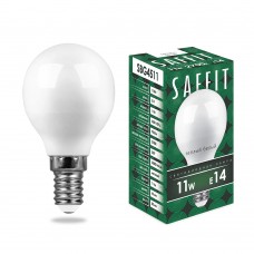 Лампа светодиодная SAFFIT SBG4511 Шарик E14 11W 230V 2700K 55136