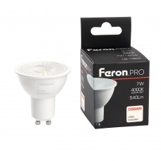 Лампа светодиодная Feron.PRO LB-1607 GU10 7W 4000K 38177