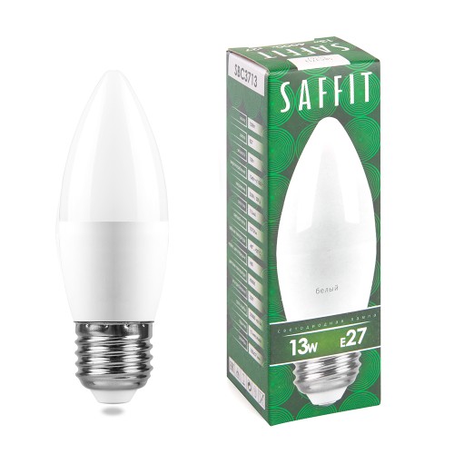 Лампа светодиодная SAFFIT SBC3713 Свеча E27 13W 4000K 55167