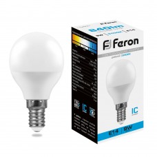 Лампа светодиодная Feron LB-550 Шарик E14 9W 175-265V 6400K 25803
