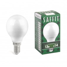 Лампа светодиодная SAFFIT SBG4513 Шарик E14 13W 230V 6400K 55159