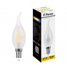 Лампа светодиодная Feron LB-74 Свеча на ветру E14 9W 230V 2700K 25959