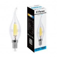 Лампа светодиодная Feron LB-74 Свеча на ветру E14 9W 230V 6400K 38235