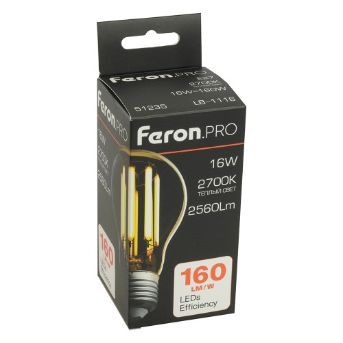 Лампа светодиодная Feron.PRO LB-1116 Шар E27 16W 175-265V 2700K 51235