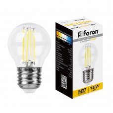 Лампа светодиодная Feron LB-515 Шарик E27 15W 230V 2700K 38252