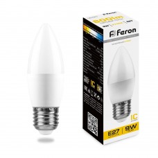 Лампа светодиодная Feron LB-570 Свеча E27 9W 175-265V 2700K 25936