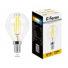 Лампа светодиодная Feron LB-515 Шарик E14 15W 230V 2700K 38249