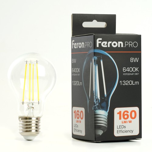 Лампа светодиодная Feron.PRO LB-1108 Шар E27 8W 175-265V 6400K 48894