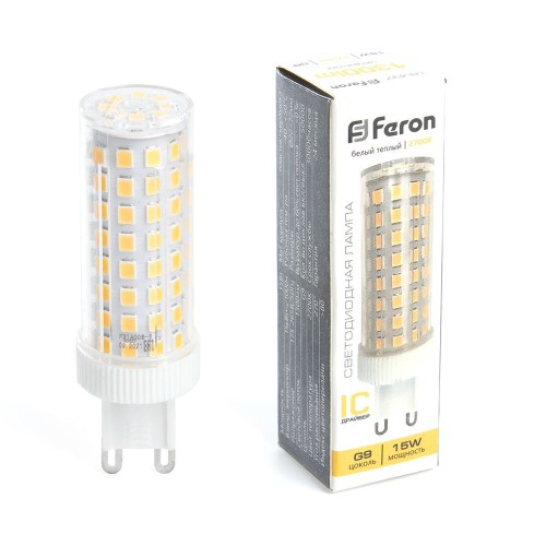 Лампа светодиодная Feron LB-437 G9 15W 175-265V 2700K 38212