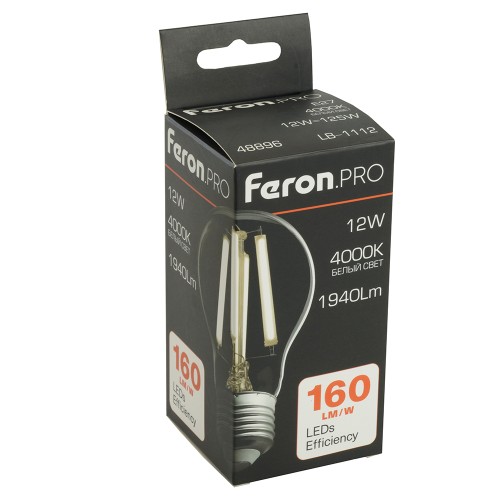 Лампа светодиодная Feron.PRO LB-1112 Шар E27 12W 175-265V 4000K 48896