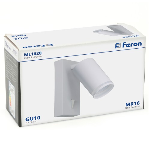 Светильник Feron ML1620 LUNA 35W, 230V, GU10, белый артикул 48811