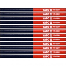 Карандаш столярный синий-красный 12шт. "Yato"