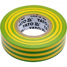 Изолента ПВХ желто-зеленая 19мм х 20м х 0,13мм "Yato"