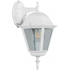 Светильник садово-парковый Feron 4202/PL4202 четырехгранный на стену вниз 100W E27 230V, белый 11025
