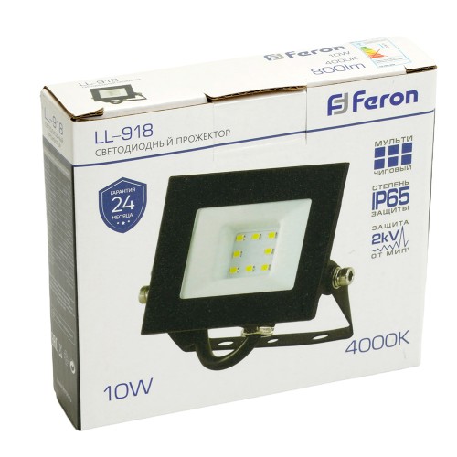 Светодиодный прожектор Feron LL-918 IP65 10W 4000K 29490