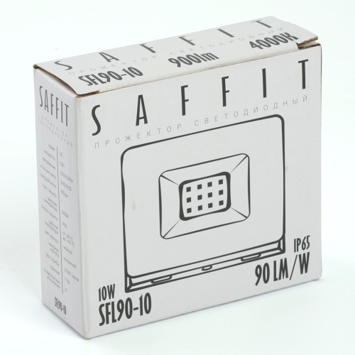 Светодиодный прожектор SAFFIT SFL90-10 IP65 10W 4000K черный 55074