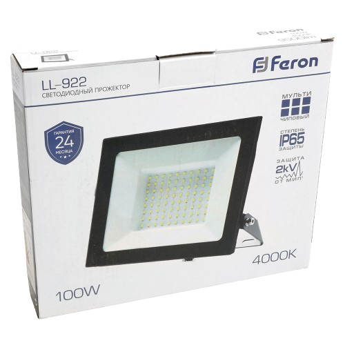 Светодиодный прожектор Feron LL-922 IP65 100W 4000K 48108