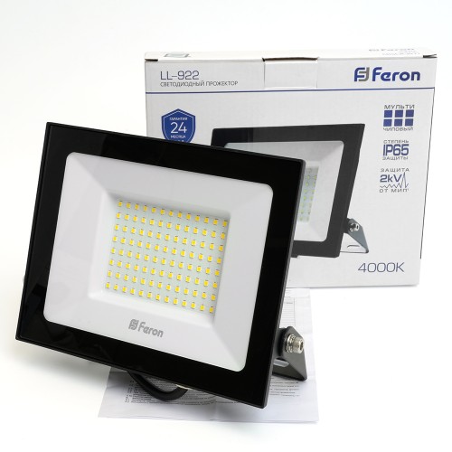 Светодиодный прожектор Feron LL-922 IP65 100W 4000K 48108
