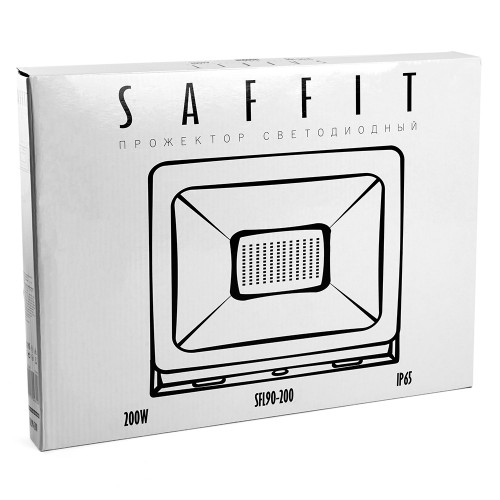 Светодиодный прожектор SAFFIT SFL90-200 IP65 200W 6400K черный 55168
