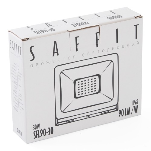 Светодиодный прожектор SAFFIT SFL90-30 IP65 30W 4000K черный 55076