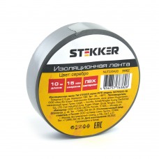 Изоляционная лента STEKKER INTP01315-10 0,13*15 мм. 10 м. серебро 39902