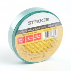 Изоляционная лента STEKKER INTP01315-20 0,13*15 мм. 20 м. зеленая 39903