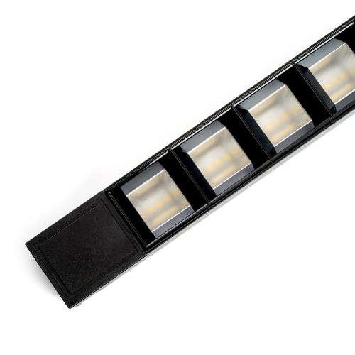 Светодиодный светильник Feron AL130 трековый однофазный на шинопровод 30W 4000K 60 градусов черный серия LensLine Артикул 48374