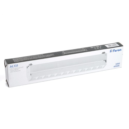 Светодиодный светильник Feron AL131 трековый однофазный на шинопровод 30W 4000K 60 градусов белый серия LensFold Артикул 48377