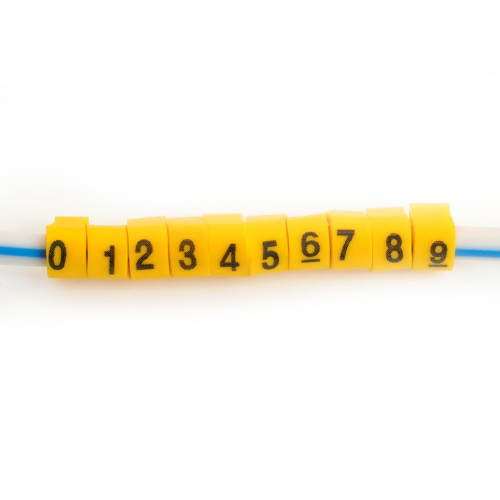 Набор кабель-маркеров "0-9" STEKKER для провода сеч. до 4мм2, желтый CBMR25-S1 (DIY упак 10 отрез. по 30 шт) 49392