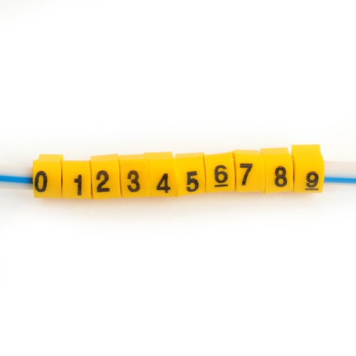 Набор кабель-маркеров "0-9" STEKKER для провода сеч. до 6мм2, желтый CBMR40-S1 (DIY упак 10 отрез. по 30 шт) 49394