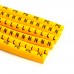 Набор кабель-маркеров "L,N,PE" STEKKER для провода сеч. до 4мм2, желтый CBMR25-S2 (DIY упак 6 отрез по30 шт) 49393