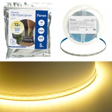 Светодиодная LED лента Feron LS617, 240SMD(2835)/м 19Вт/м 12V 5000*10*1.22мм 3000К, IP20 Артикул 48826