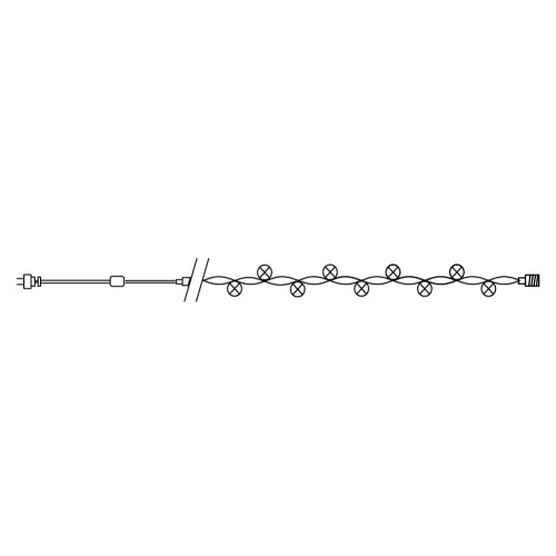 CL43 Гирлянда линейная, 200 LED мультиколор, статичная, 20 м +1.5м, черный шнур