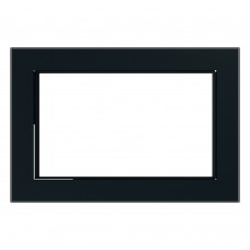 Рамка 2-местная (без перемычки), стекло, STEKKER, GFR00-7012-05, серия Катрин, черный 39571