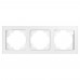 Рамка 3-местная, стекло, STEKKER, GFR00-7003-01, серия Катрин, белый 39256