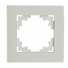 Рамка 1-местная, стекло, STEKKER, GFR00-7001-01М, серия Катрин, белый матовый 49594