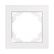 Рамка 1-местная, стекло, STEKKER, GFR00-7001-01, серия Катрин, белый 39517