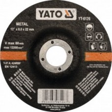 Круг для шлифования металла 115х6,0х22мм "Yato"