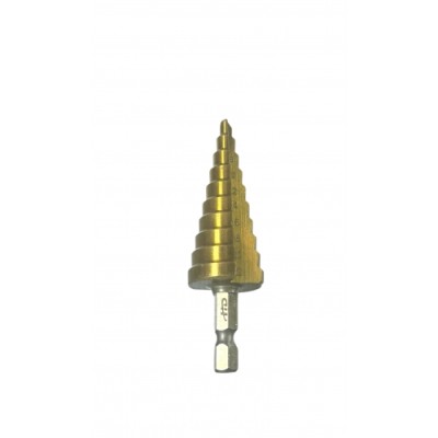 Сверло по металлу ступенчатое 4-22мм с хвостовиком HEX 1/4", HSS 4241 "H-D"