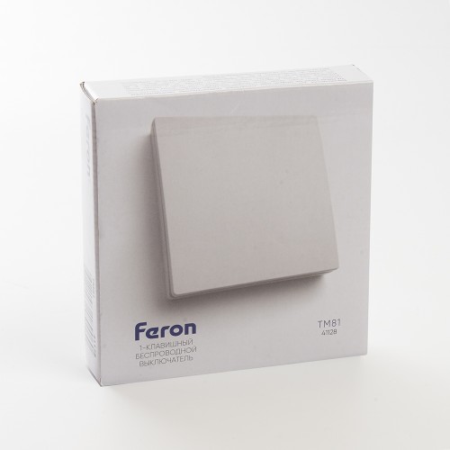 Выключатель беспроводной FERON TM81 SMART, 230V, 500W, одноклавишный, белый 41128