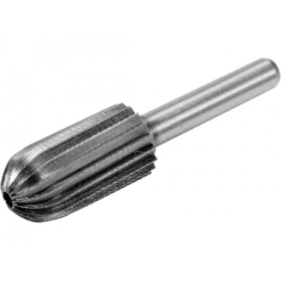 Шарошка металлическая цилиндрическая с закругленным кончиком 13х25x55мм для обработки металла "H-D"