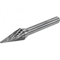 Шарошка металлическая коническая заостренная 10х18x58мм для обработки металла "H-D"