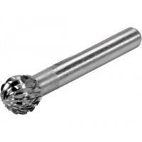 Шарошка металлическая сферическая 10х5.4x45мм для обработки металла "H-D"
