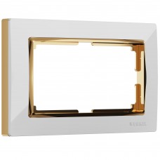 Рамка для двойной розетки (белый/золото) W0081933 WERKEL
