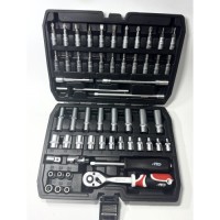 Набор инструмента 1/4" (56пр.) CrV "H-D"
