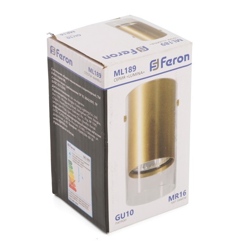 Светильник потолочный Feron ML189 Barrel LUMINA MR16 GU10 35W 230V, золото 48745