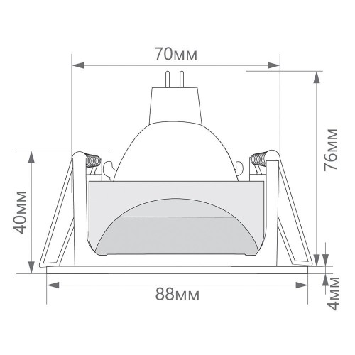 Светильник встраиваемый Feron DL2830 потолочный MR16 GU5.3 белый, черный 32646