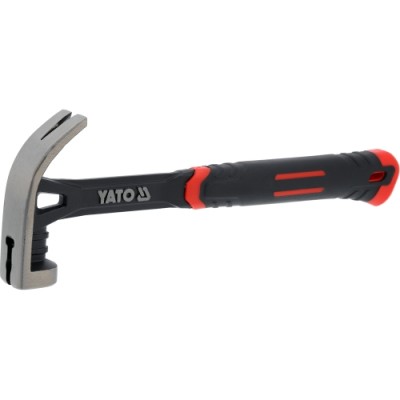 Молоток столярный с гвоздодером 500 гр, 345 мм, цельнометаллический, кованый, магнит "Yato"
