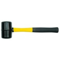 Киянка резиновая с фиберглассовой ручкой 370гр. d45мм "Vorel"